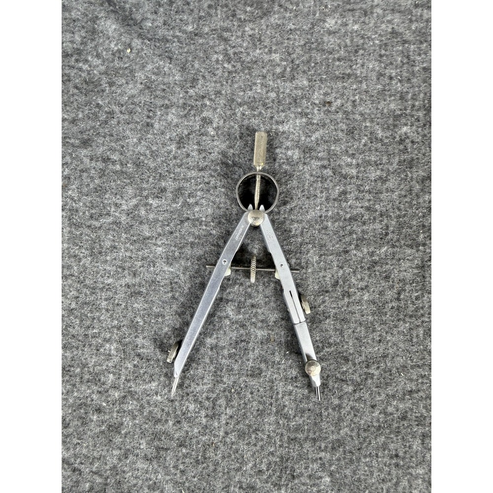 Vintage K+E Drafting Bow‎ Compass Silver Metal W Germany Precision Tool